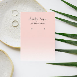 Cartão De Visita Titular de brinco rosa moderno