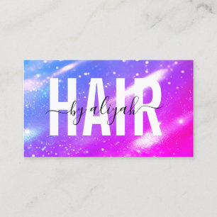 Cartão De Visita Titular de Tipografia de Hairstylist Moderna Holog