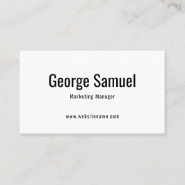 Cartão De Visita Título do Cargo Nome do Empregado Elegante Profiss