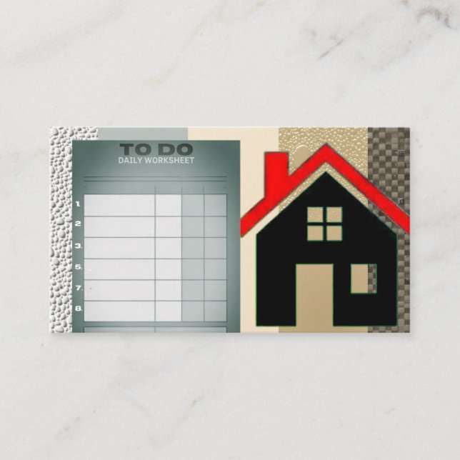 Cartão De Visita To do daily card (Frente)
