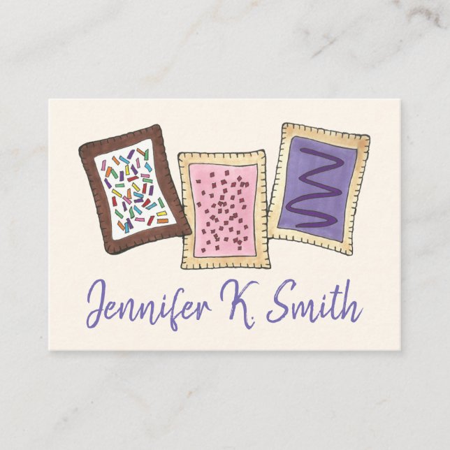 Cartão De Visita Toaster Pastries padaria pastelaria pastelaria Doc (Frente)