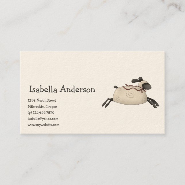 Cartão De Visita Todas as bênçãos do dem · Carneiros (Frente)