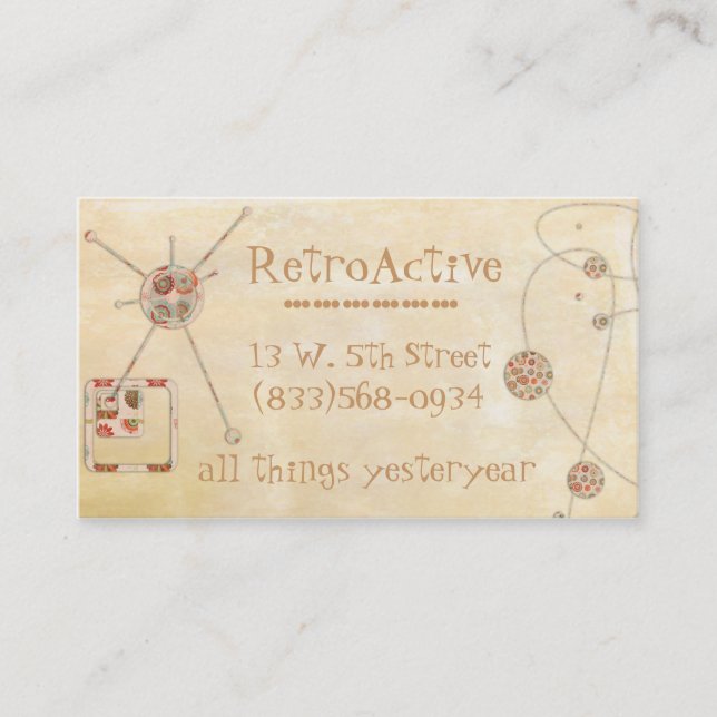 Cartão De Visita Todas as coisas retros (Frente)