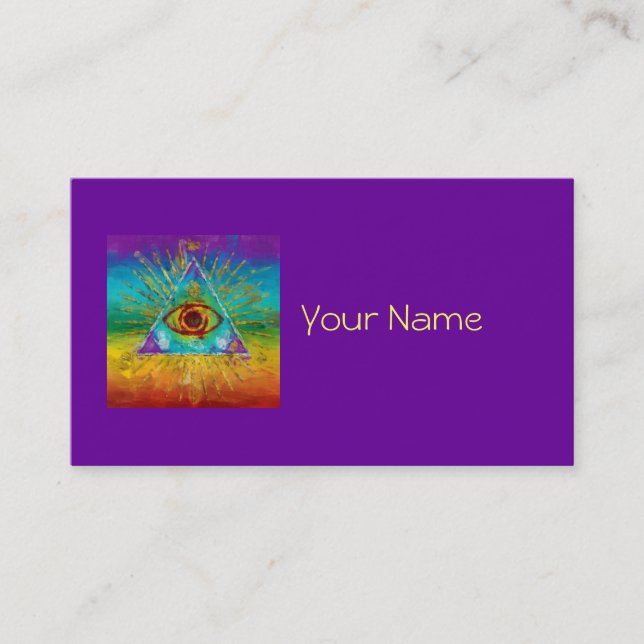 Cartão De Visita Todo o olho de vista do deus - arte esboçado (Frente)