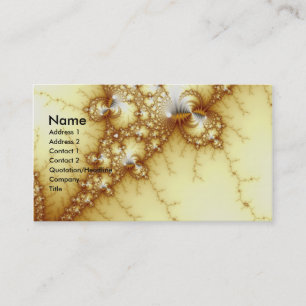 Cartão De Visita Tolos Dourados - Arte Fractal