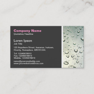 Cartão De Visita Tom de Textura - Chuva na minha janela