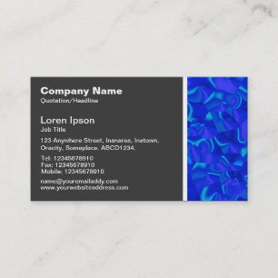 Cartão De Visita Tom de Textura - Facetas de Azul