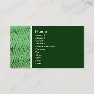 Cartão De Visita Tom de Textura (Ferns)