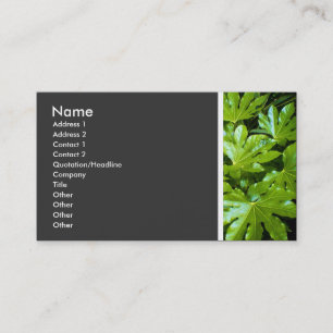 Cartão De Visita Tom de Textura (Folhas) II