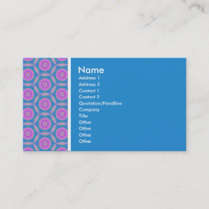 Cartão De Visita Tom de Textura - Padrão Terrazzo - Azul