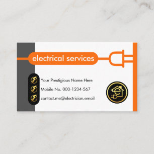 Cartão De Visita Tomada de energia criativa Linha Circuito Eletrici