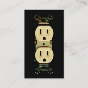 Cartão De Visita Tomadas elétricas da empresa elétrica do