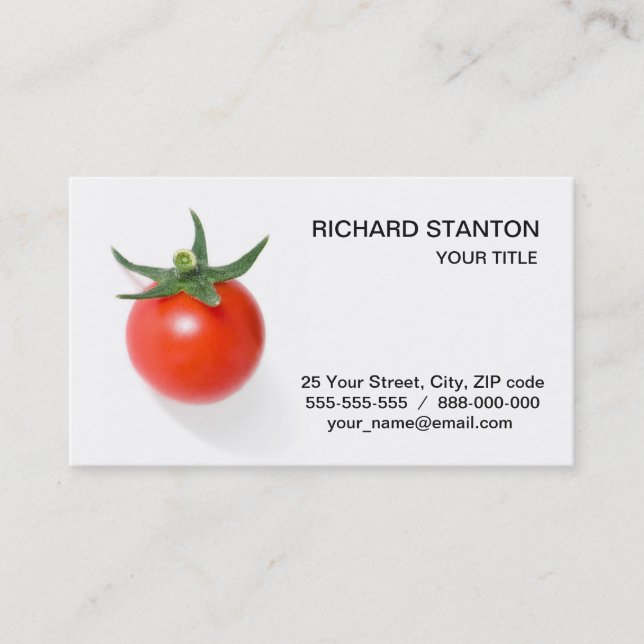 Cartão De Visita Tomate de cereja (Frente)