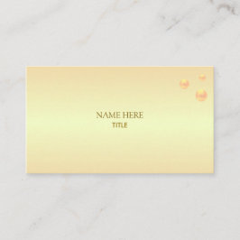 Cartão De Visita Tons Dourados Elegantes & Pontos Dourados