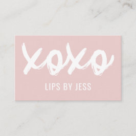 Cartão De Visita Tons Neutrais do Kisses XOXO | Lipsense