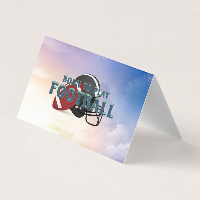 Cartão De Visita TOP Born to Play Football (Traseira)