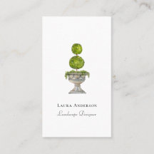 Topiaria botânica em aquarela de paisagismo em urn