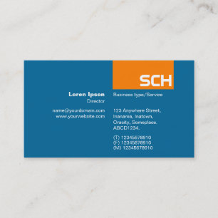 Cartão De Visita TopTag - Laranja no Azul do Deserto