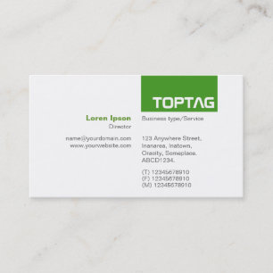 Cartão De Visita TopTag v2 - Verde Avocado