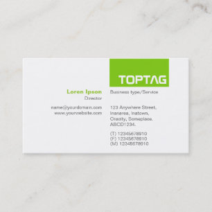 Cartão De Visita TopTag v2 - Verde marciano