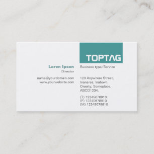 Cartão De Visita TopTag v2 - Verde Oceano