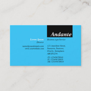 Cartão De Visita TopTag v3 - Preto com Azul-Céu