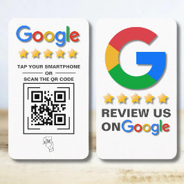 Cartão De Visita Toque de Código QR do Google Review a ser revisado