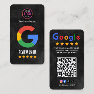 Cartão De Visita Toque para revisar o código QR da avaliação do Goo