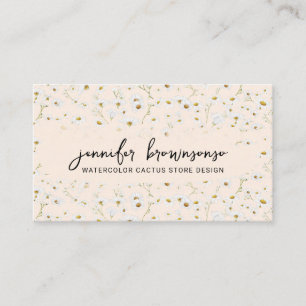 Cartão De Visita Torneiras de Flor Rosa Boêmia