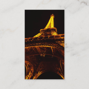 Cartão De Visita torre eiffel à noite