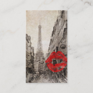 Cartão De Visita torre Eiffel de Paris da paisagem do outono do