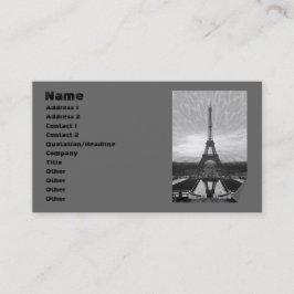Cartão De Visita Torre Eiffel, modelo