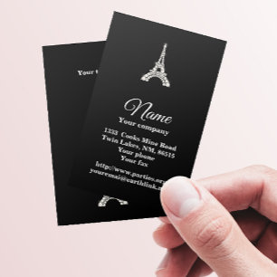 Cartão De Visita Torre Eiffel Prévia