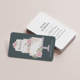 Cartão De Visita Torre Elegante Três Escalas Vertical