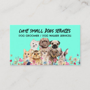 Cartão De Visita tosa boutique de animais de estimação de cães pequ