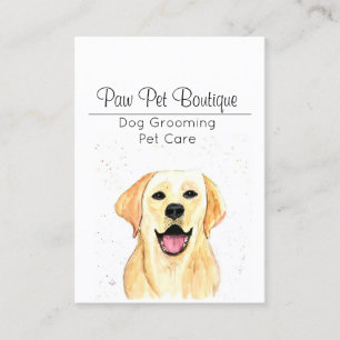 Cartão De Visita Tosa de Cães Pet Care Aquarela Cachorrinho