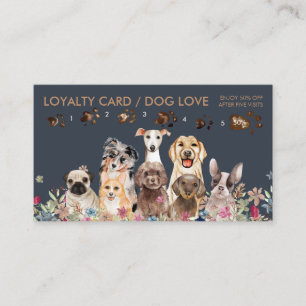 Cartão De Visita Tosa de Cães Petsitter Promoção Presente Lealdade 