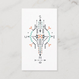 Cartão De Visita Totem tribal asteca do indiano do nativo americano