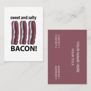 Cartão De Visita Toucinho Doce E Salgado Bacon