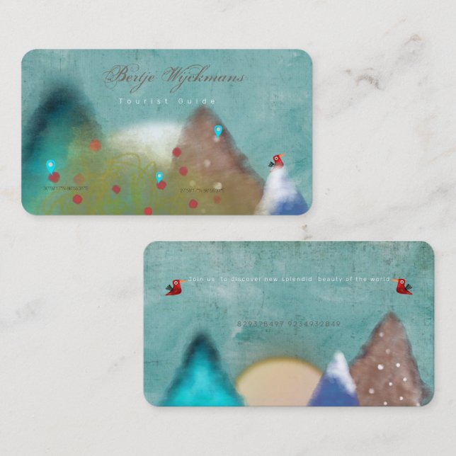 Cartão De Visita Tourist Guide (Frente/Verso)