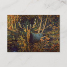 Touro Elk na Floresta do outono