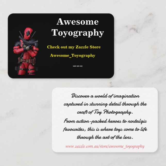 Cartão De Visita Toyografia legal incrível (Frente/Verso)