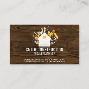 Cartão De Visita Trabalhador de Construção Ferramentas de reparo