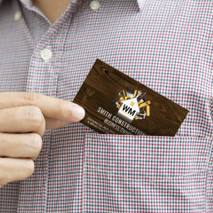 Cartão De Visita Trabalhador de Construção Ferramentas de reparo