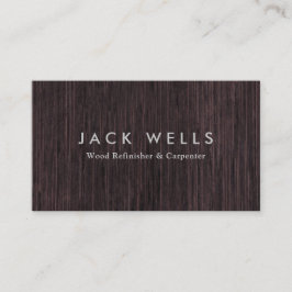 Cartão De Visita Trabalhador De Madeira De Carpinteiro Refinador De