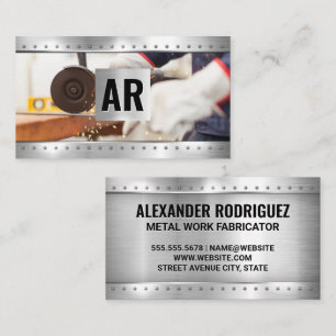 Cartão De Visita Trabalhador de Metais de Produção   Rivetes Met