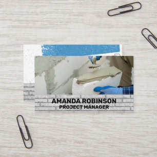 Cartão De Visita Trabalhador Manual  Mortar  Parede de tijolos