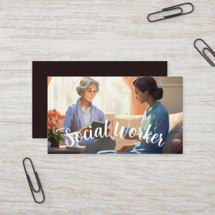 Cartão De Visita Trabalhador Social Geriátrico