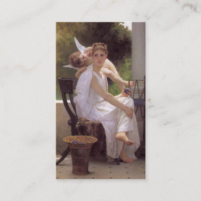 Cartão De Visita Trabalho interrompido, William-Adolphe Bouguereau (Frente)