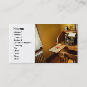 Cartão De Visita Trabalho - Typist - Uma pessoa com muitos interess